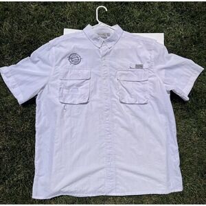 Banana Boat Shirt Mens‎ XL White Willow Grove Dale Hollow Lake Fishing UPF 50+